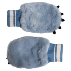 Acrylic Knitted Fur Wrist Mitten Gloves