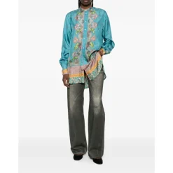 Aloe Printed Silk Shirt