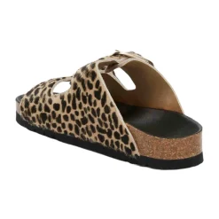 Animal Print Sandal with Double Buckle