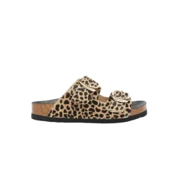 Animal Print Sandal with Double Buckle