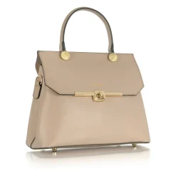 Atlanta Genuine Leather Top Handle Satchel Bag W/Shoulder Strap