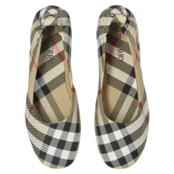 Ballet Flats with Check Pattern