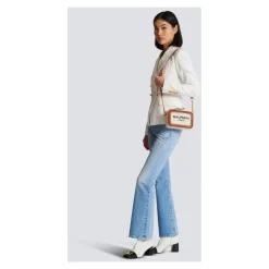 B-Army canvas and leather clutch