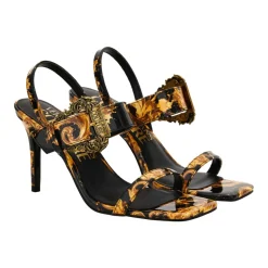 Baroque Print Buckle Sandals