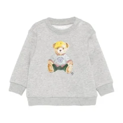 Bear Print Crew Neck Sweater