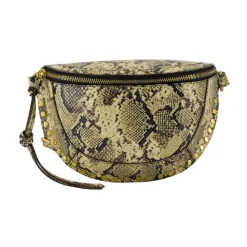 Beige Leather Belt Bag