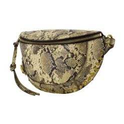 Beige Leather Belt Bag