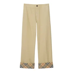 Beige Silk & Nylon Trousers