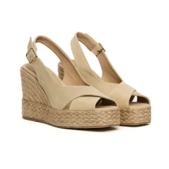 Beige Suede Lucie Sandals