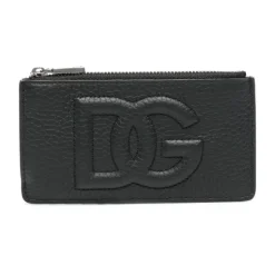 Black Card Holder with Embossed Logo