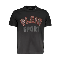Black Cotton Logo Print Tee