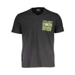 Black Cotton Men T-Shirt