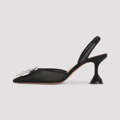 Black Crystal Embellished Pumps