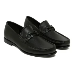 Black Gancini Ornament Loafers