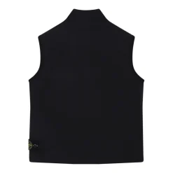 Black Kids Gilet with Logo Patch
