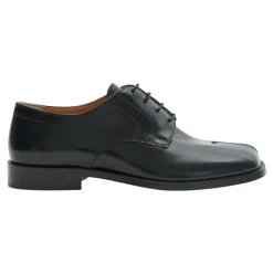 Black Lace-Up Derby Shoes