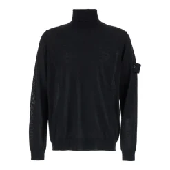 Black Merinos Girocollo Sweaters