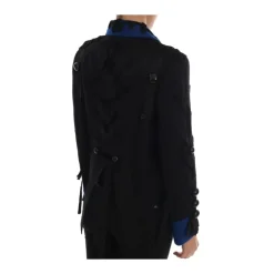 Black Wool Trench Jacket Fall 2016