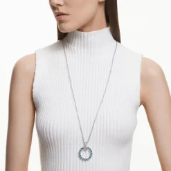 Blue Crystal Pendant Necklace