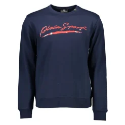 Blue Long Sleeve Sweatshirt with Print