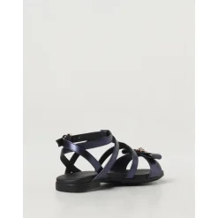 Bow Detail Flat Sandals Blue