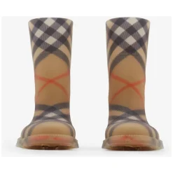 Check Rubber Marsh High Boots Beige