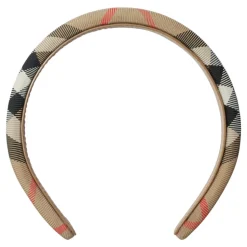 Classic Check Headband in Beige