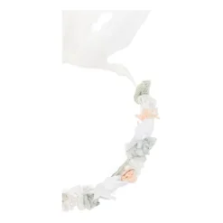 Coroncina con fiori e tulle