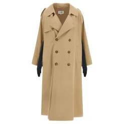 Cotton Trench Coat with Gloves