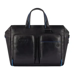 Elegant Leather Document Holder with Laptop Compartment