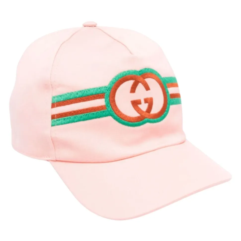 Embroidered Striped Hat