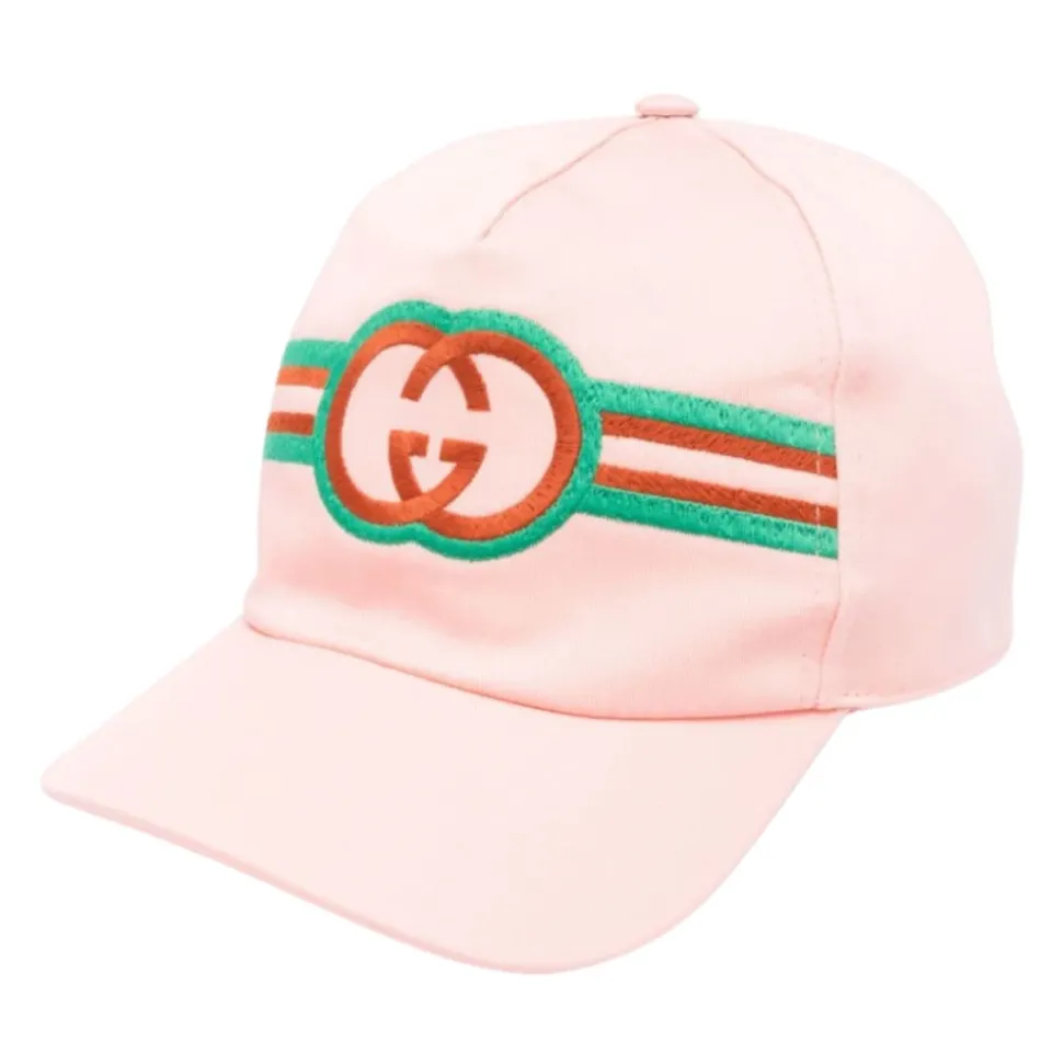 Embroidered Striped Hat