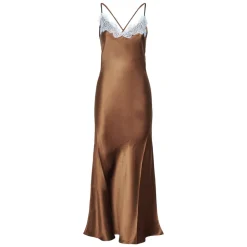 Eydis Long Slip Dress Silk Lace 1831