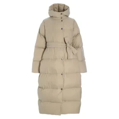 Feather Down Coat with Belt