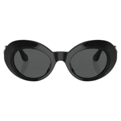 Kids Oval Sunglasses Black Glossy