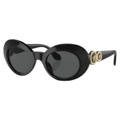 Kids Oval Sunglasses Black Glossy