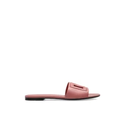Leather Slides with Logo