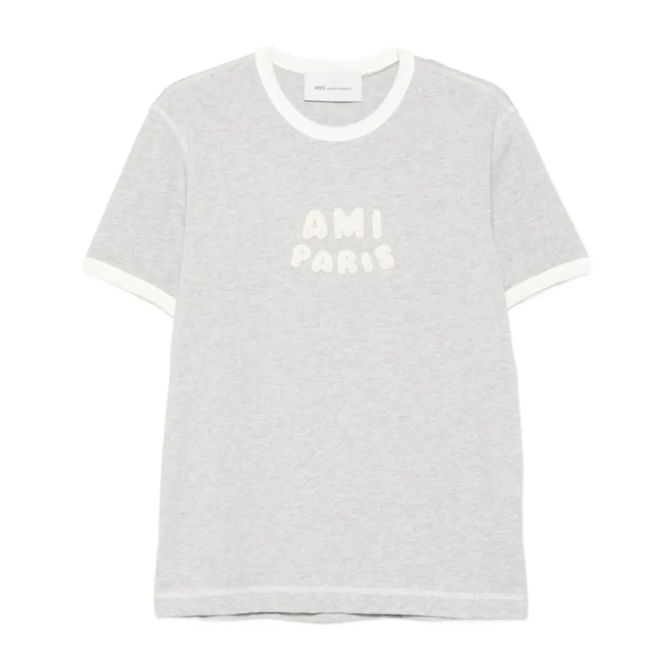 Logo Patch Tonal Embroidered Crew Neck T-Shirt