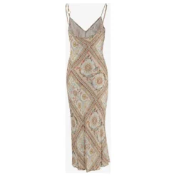 Long Viscose Dress With Patterned Print