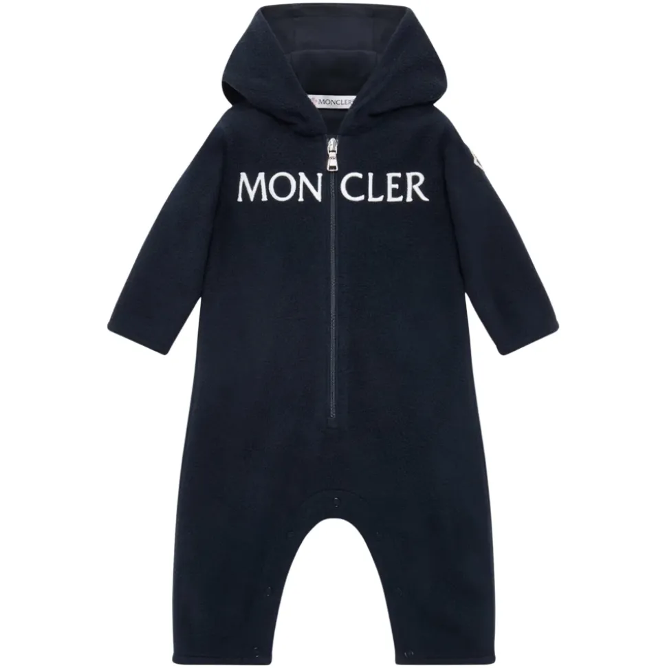 Navy Baby Logo Romper