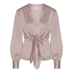 Pink Blouse with Front Tie