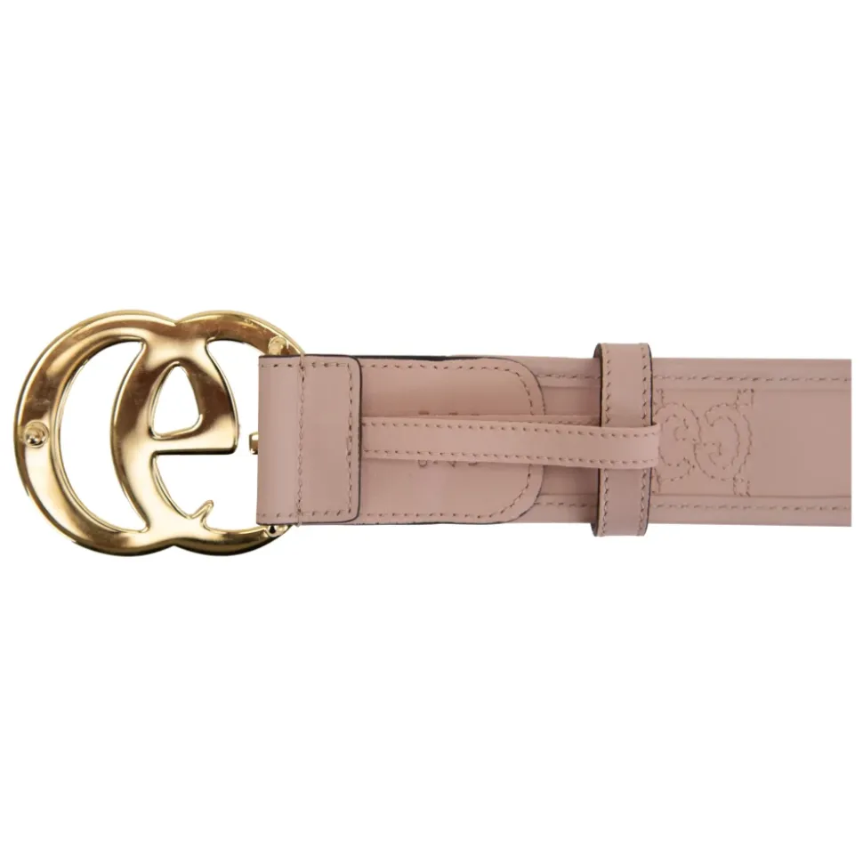 Quilted Leather Belt with GG Motif