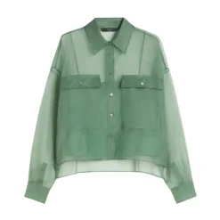 Short Silk Organza Shirt