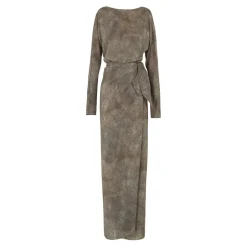 Silk Wrap Dress Abstract Print