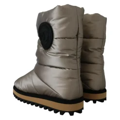 Silver Winter Mid Calf Boots