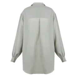 Sky Blue Oversized Linen Shirt