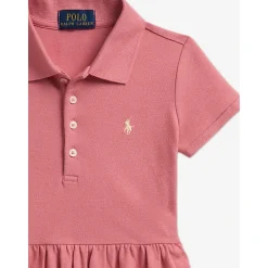 Stretch Mesh Polo Dress