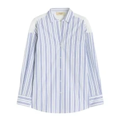 Tessile Stripe Poplin Eyelet Button-Up Shirt