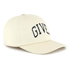 White Embroidered Logo Cotton Hat