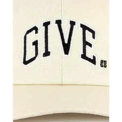 White Embroidered Logo Cotton Hat